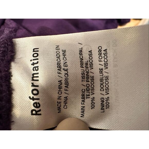 Reformation Deep Purple Twilight Dress, size 4 - Picture 5 of 9